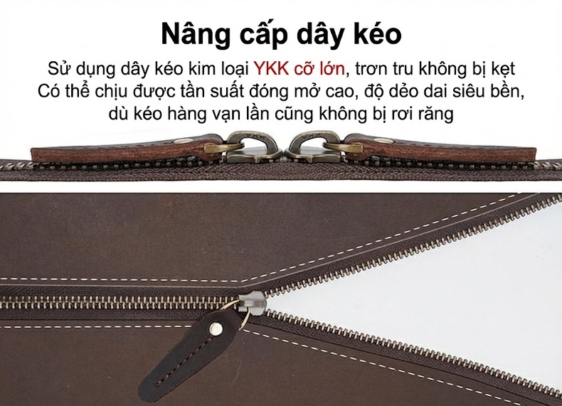 Balo da bò nam đựng laptop du lịch công sở thiết kế đơn giản chi tiết 4