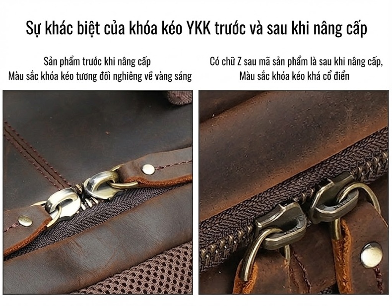 Balo da bò nam đựng laptop du lịch công sở thiết kế đơn giản chi tiết 5