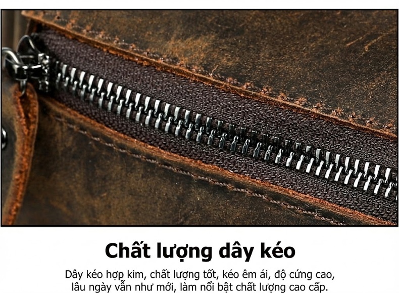 Balo Da Bò Nam Đựng Laptop Dung Tích Lớn Du Lịch Ngoài Trời Phong Cách Retro Màu Nâu chi tiết 23