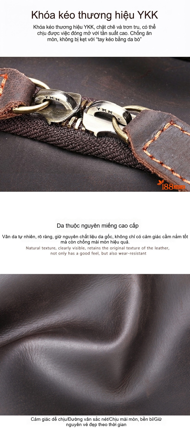 Balo Da Bò Nam Phong Cách Âu Mỹ Cỡ Lớn Đựng Laptop Du Lịch Màu Nâu chi tiết 31