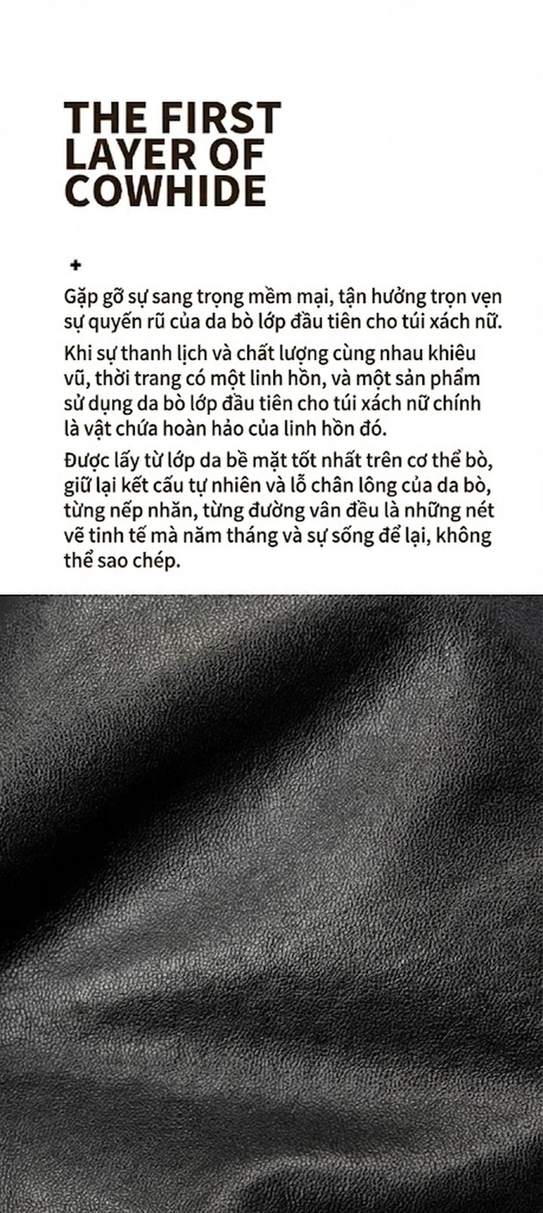 Balo Da Bò Nữ Mini Đeo Vai Thời Trang Phong Cách 2025 Màu Đen, Nâu chi tiết 4