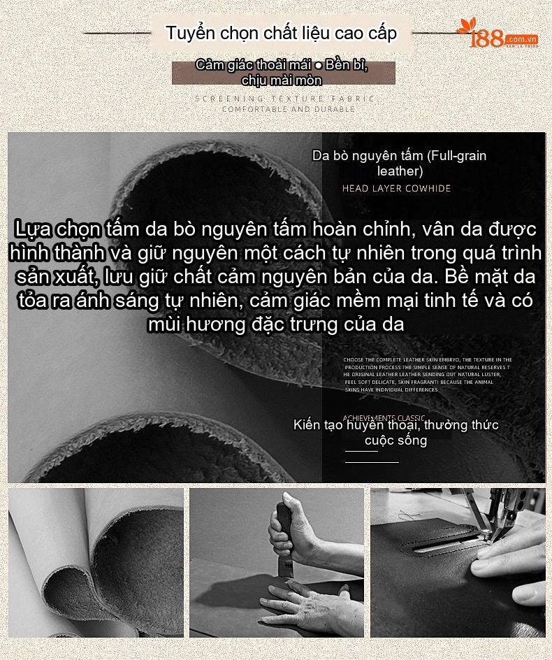 Balo Da Bò Nữ Phong Cách Âu Mỹ Cổ Điển Đựng Vừa A4 Màu Đen, Nâu chi tiết 3
