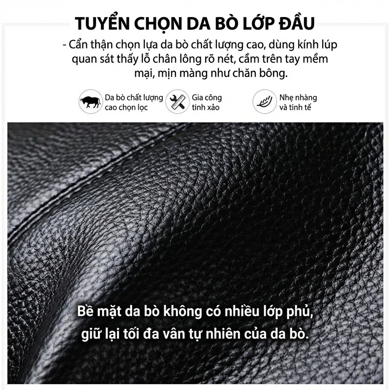 Balo Da Bò Nữ Thời Trang Thu Đông Đựng Vừa A4 Màu Đen