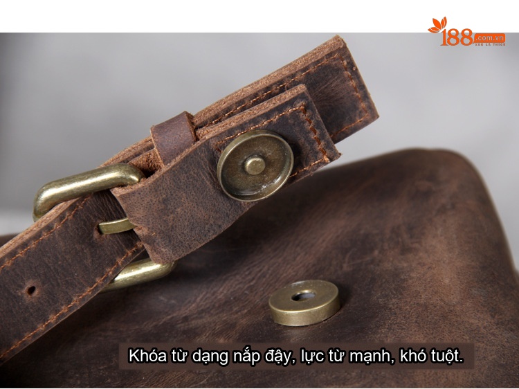 Balo Da Bò Sáp Thủ Công Vintage, Balo Da Du Lịch Nam Nữ Thời Trang chi tiết 21