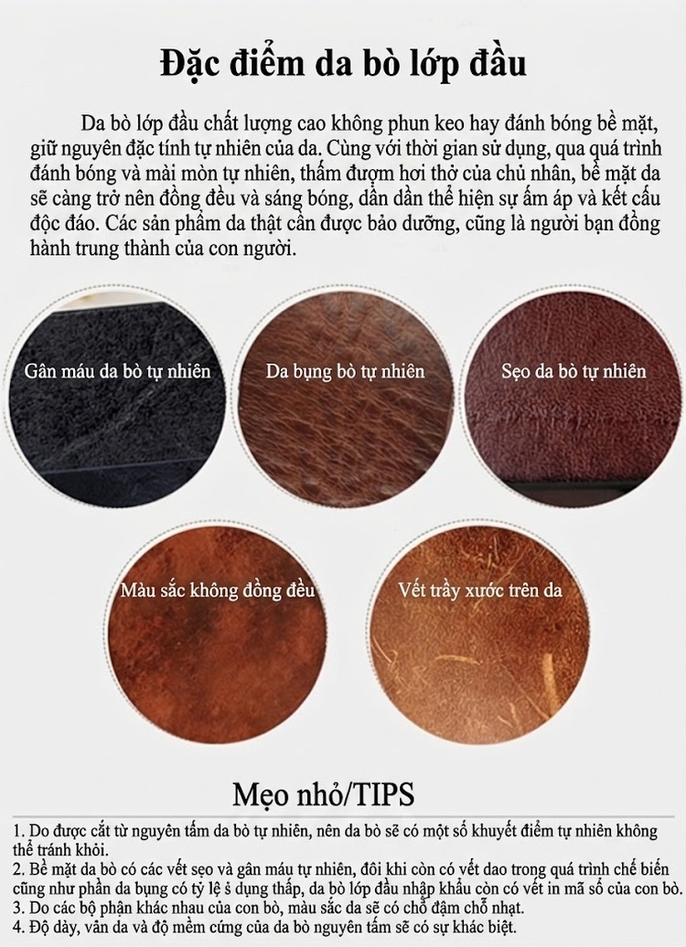 Balo Da Bò Sáp Thủ Công Vintage, Balo Da Du Lịch Nam Nữ Thời Trang chi tiết 28