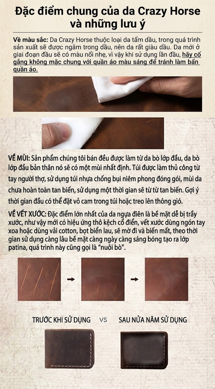 Balo Da Bò Thật Phong Cách Học Đường Cổ Điển Màu Nâu chi tiết 12