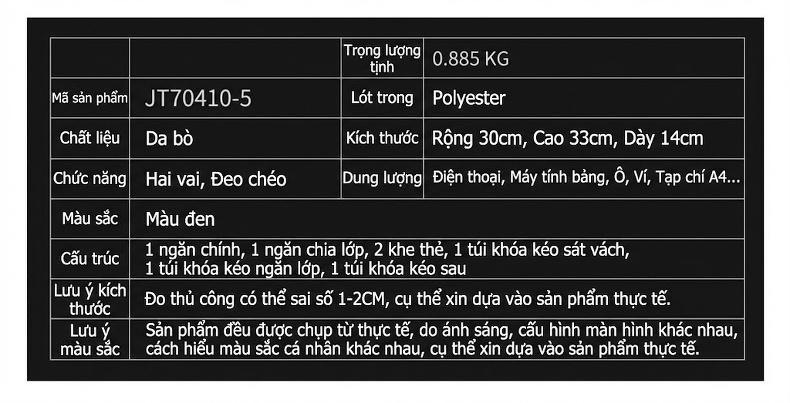 Balo Da Bò Thêu Hình Cặp Đôi Phong Cách Hàn Quốc Đa Năng Màu Đen chi tiết 12