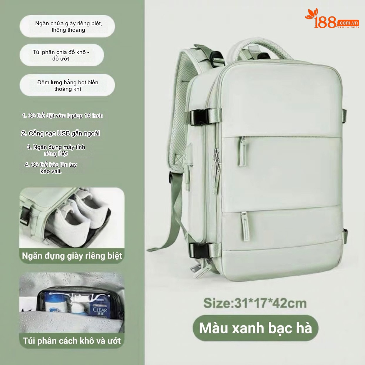 2210 xanh bạc hà