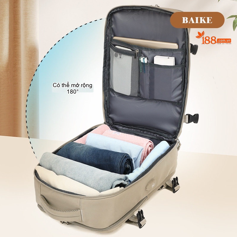 Balo Nữ Đa Năng Chống Nước Có Ngăn Laptop Và Ngăn Giày Riêng chi tiết 4