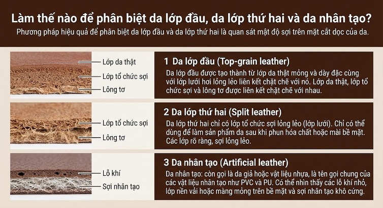 Balo Da Thật Công Sở Nam Nữ Phong Cách Retro Đựng Laptop 15 Inch Màu Nâu chi tiết 2