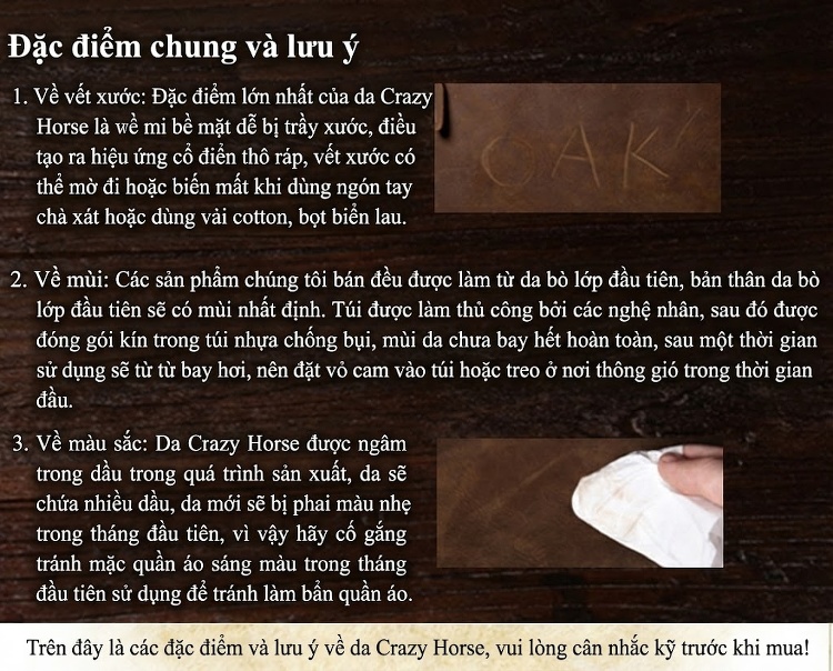 Balo Da Thật Crazy Horse Đa Năng Thủ Công Cá Tính Kiểu Túi Xách Tay/Túi Công Sở Màu Nâu chi tiết 35