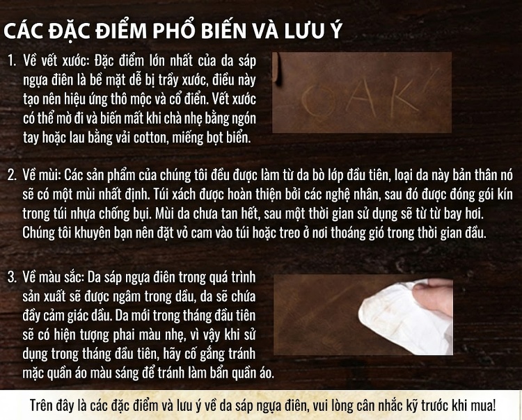Balo Da Thật Lớn Phong Cách Retro Da Bò Mad Horse Túi Du Lịch Ngoài Trời Màu Nâu chi tiết 12