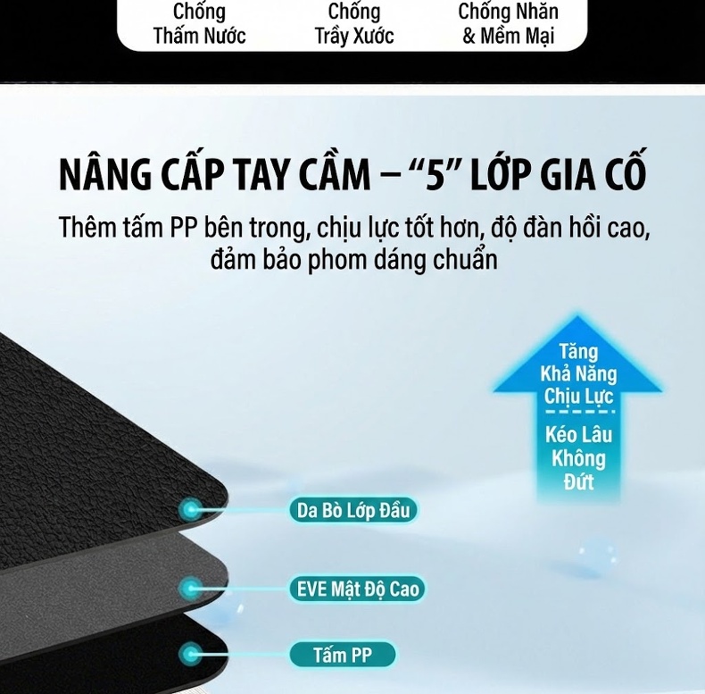 Balo Da Thật Nam Đa Năng USB Công Sở Thời Trang Dung Tích Lớn Màu Đen chi tiết 14