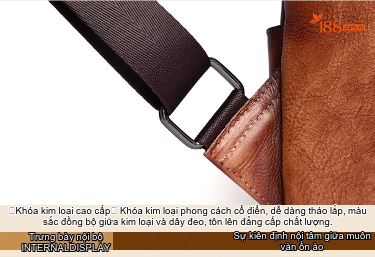Balo Da Thật Nữ Đa Năng Nhiều Ngăn Lớn Màu Nâu, Đen, Đỏ chi tiết 16