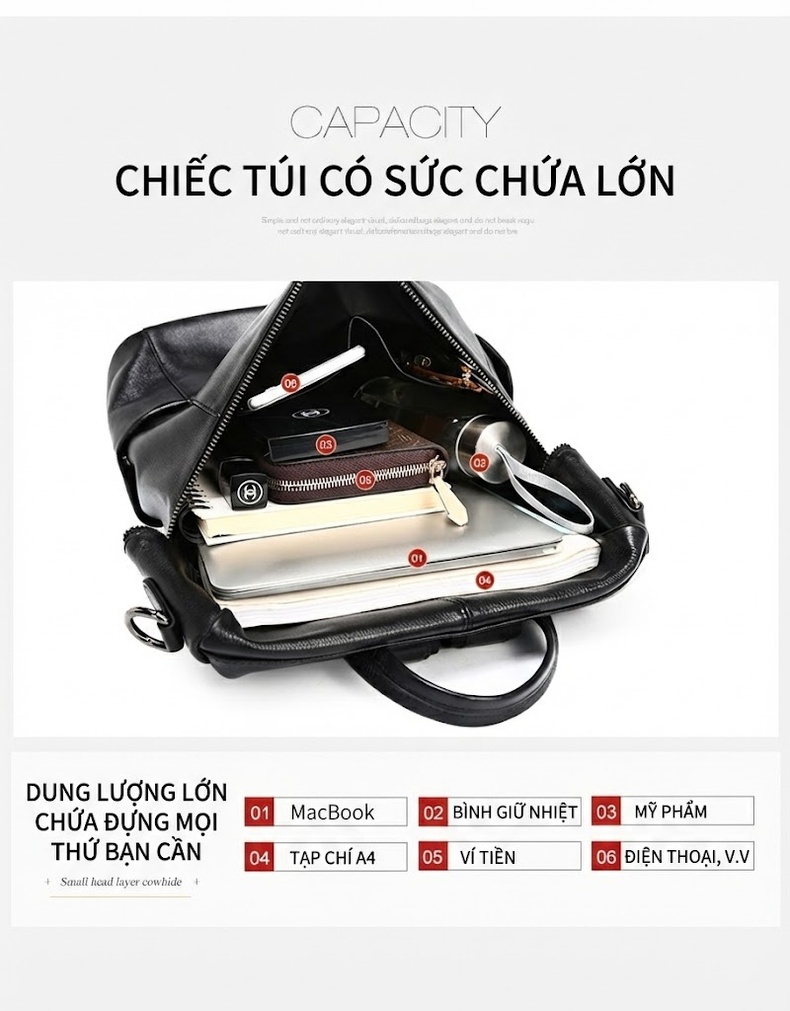 Balo Da Thật Nữ Thời Trang Đường Phố Màu Đen chi tiết 8