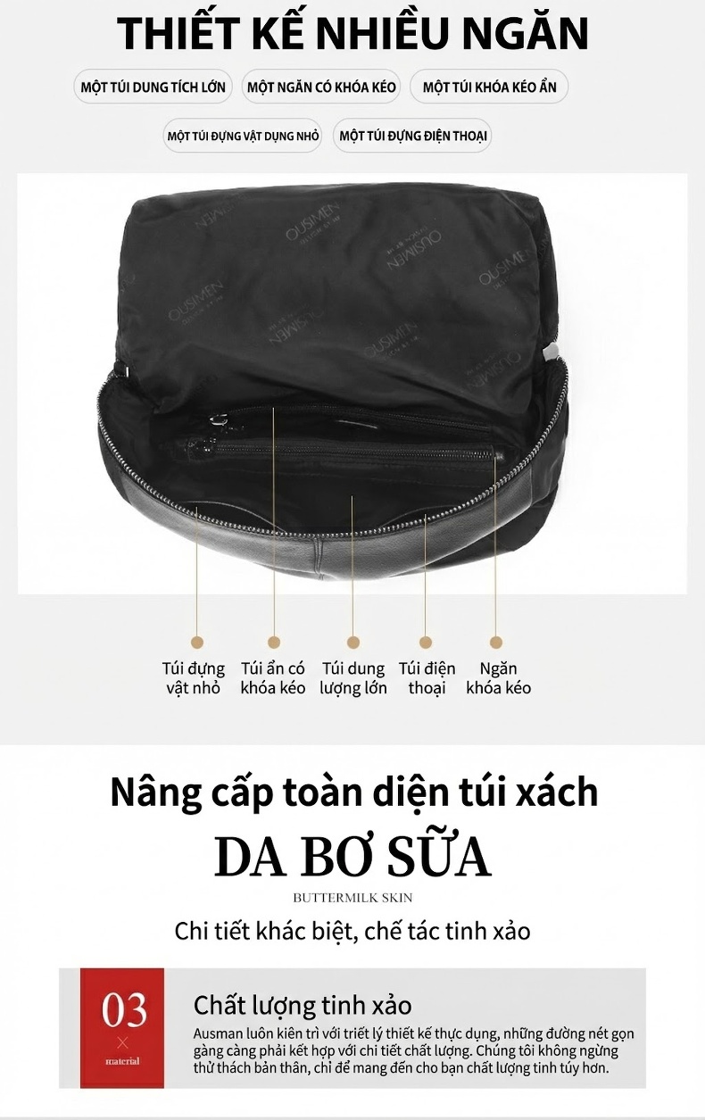Balo Da Thật Nữ Thời Trang Đường Phố Màu Đen chi tiết 9