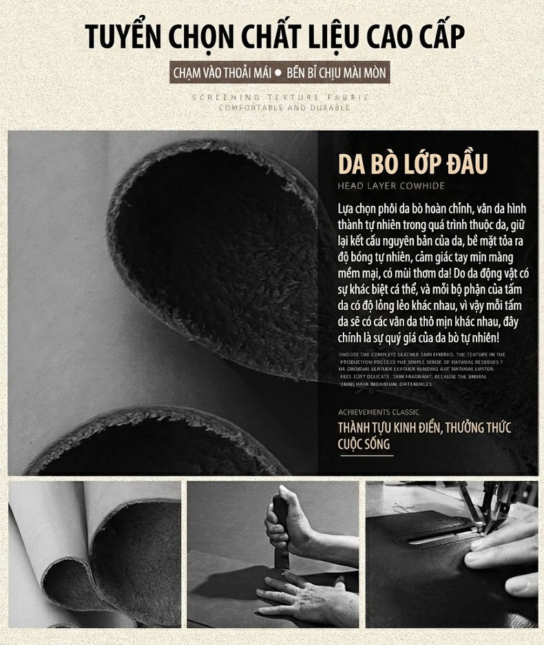 Balo Da Thật Nữ Vintage Thủ Công Màu Nâu Đậm, Nâu Vàng chi tiết 3
