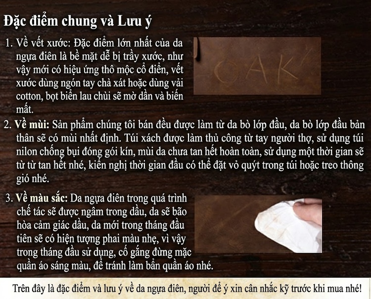Balo Da Thật Thủ Công Vintage Phong Cách Biker Dung Tích Lớn Màu Nâu chi tiết 29