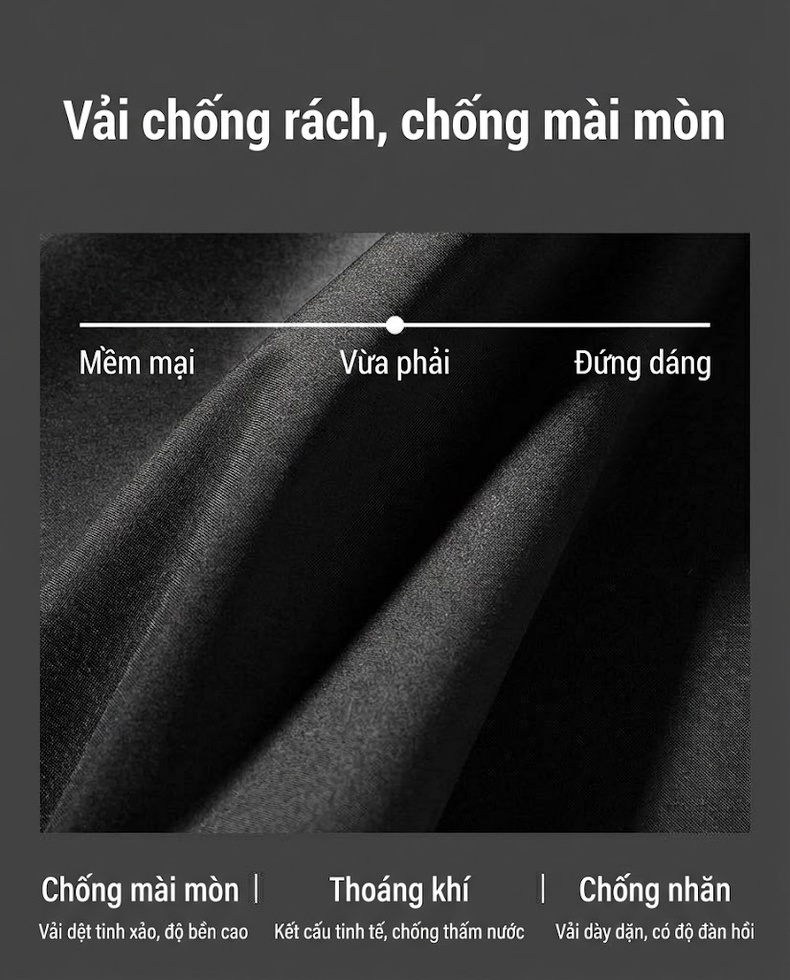 Balo Đeo Vai Nam Kiểu Cơ Năng Du Lịch Ngoài Trời Đựng Laptop Chống Nước Chống Mài Mòn Màu Đen chi tiết 19