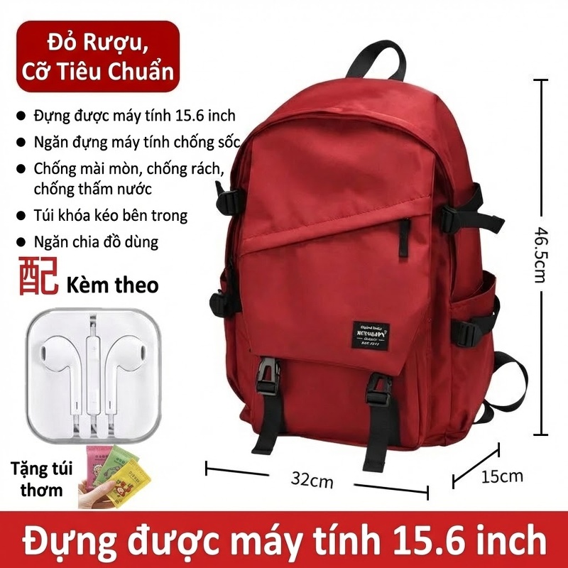 Tai nghe nhỏ màu đỏ rượu 711
