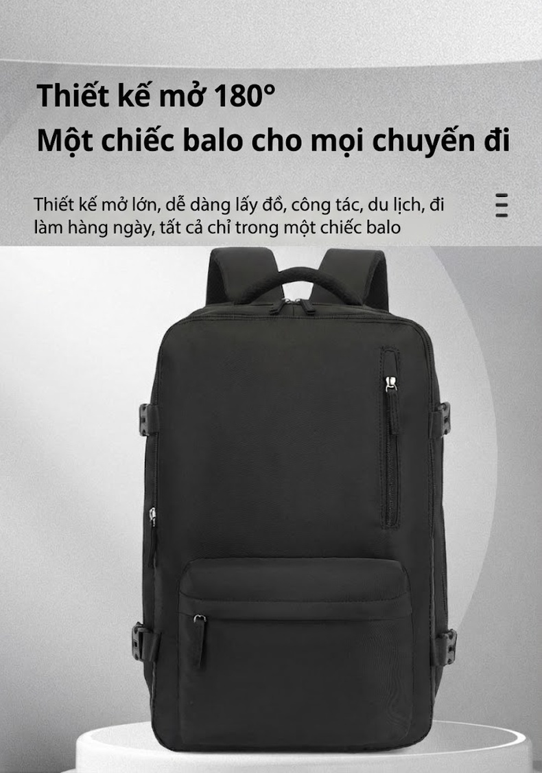 Balo Đôi Nam Nữ Vải Dù Chống Thấm Nước Dung Tích Lớn Đựng Laptop Đi Học Du Lịch Màu Đen, Trắng, Xanh Dương, Hồng... chi tiết 6