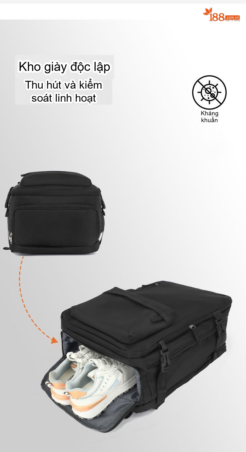Balo Đôi Nam Nữ Vải Dù Chống Thấm Nước Dung Tích Lớn Đựng Laptop Đi Học Du Lịch Màu Đen, Trắng, Xanh Dương, Hồng... chi tiết 12