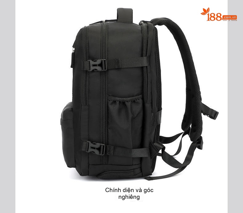 Balo Đôi Nam Nữ Vải Dù Chống Thấm Nước Dung Tích Lớn Đựng Laptop Đi Học Du Lịch Màu Đen, Trắng, Xanh Dương, Hồng... chi tiết 16