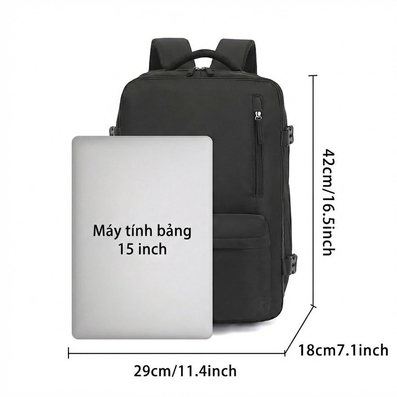 Balo Đôi Nam Nữ Vải Dù Chống Thấm Nước Dung Tích Lớn Đựng Laptop Đi Học Du Lịch Màu Đen, Trắng, Xanh Dương, Hồng...