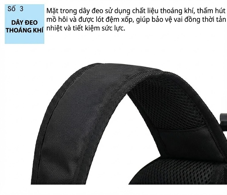 Balo Đôi Vải Canvas Nam Nữ Đựng Laptop Chống Nước Đi Học Du Lịch Màu Đen, Xanh Navy, Đỏ chi tiết 7