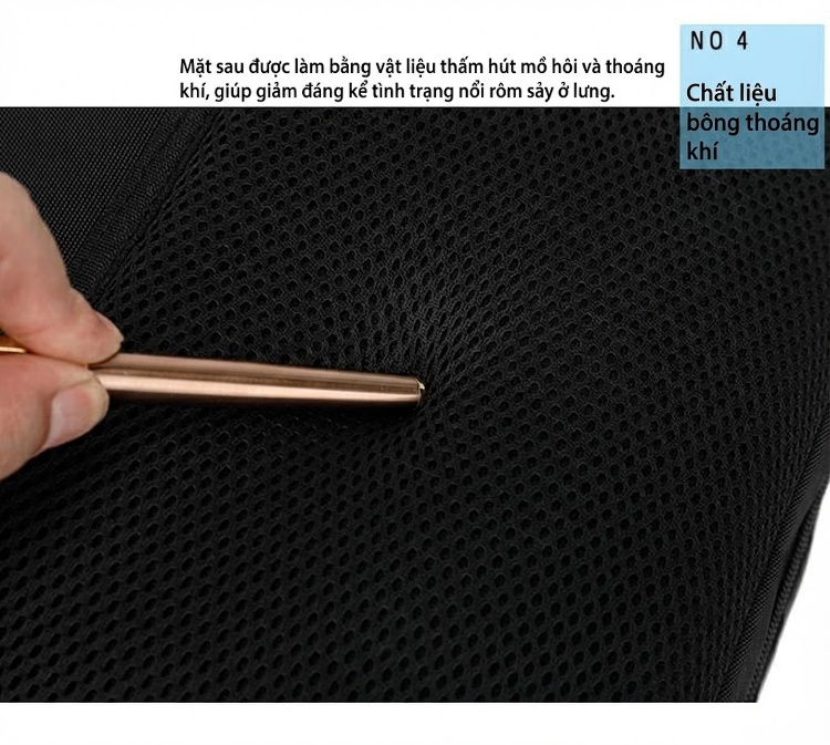 Balo Đôi Vải Canvas Nam Nữ Đựng Laptop Chống Nước Đi Học Du Lịch Màu Đen, Xanh Navy, Đỏ chi tiết 8