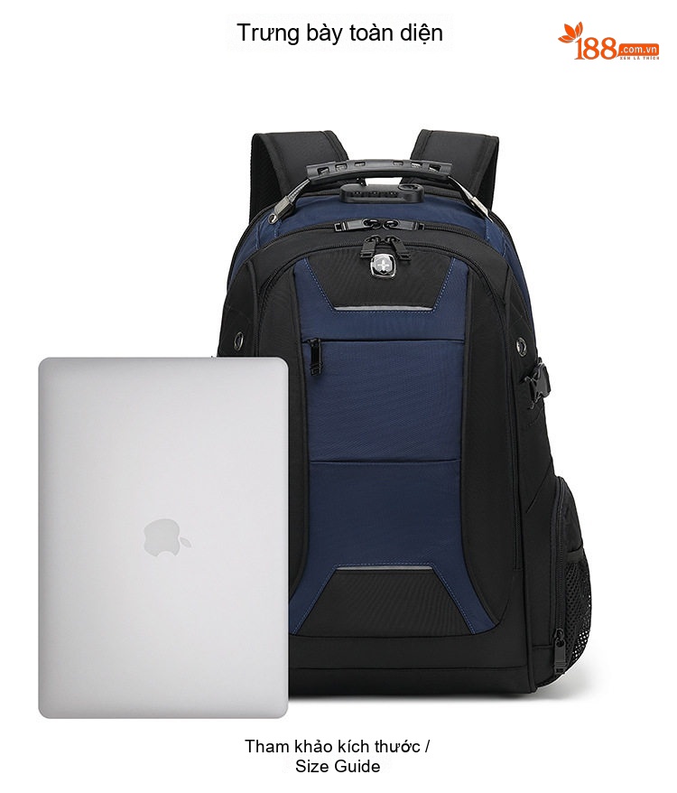 Balo Đôi Vải Canvas Nam Nữ Đựng Laptop Chống Nước Đi Học Du Lịch Màu Đen, Xanh Navy, Đỏ chi tiết 10