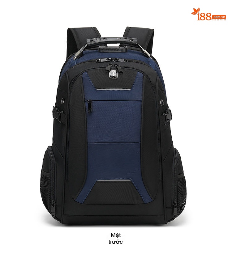 Balo Đôi Vải Canvas Nam Nữ Đựng Laptop Chống Nước Đi Học Du Lịch Màu Đen, Xanh Navy, Đỏ chi tiết 11
