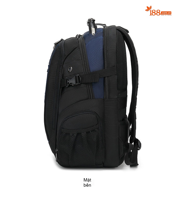 Balo Đôi Vải Canvas Nam Nữ Đựng Laptop Chống Nước Đi Học Du Lịch Màu Đen, Xanh Navy, Đỏ chi tiết 13