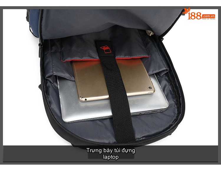 Balo Đôi Vải Canvas Nam Nữ Đựng Laptop Chống Nước Đi Học Du Lịch Màu Đen, Xanh Navy, Đỏ chi tiết 19
