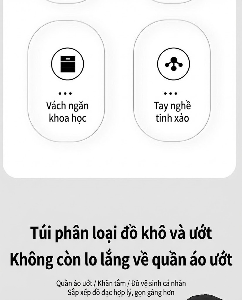 Balo Du Lịch Đa Năng Sức Chứa Lớn Siêu Nhẹ Tiện Lợi Màu Đen, Xanh Lá chi tiết 3