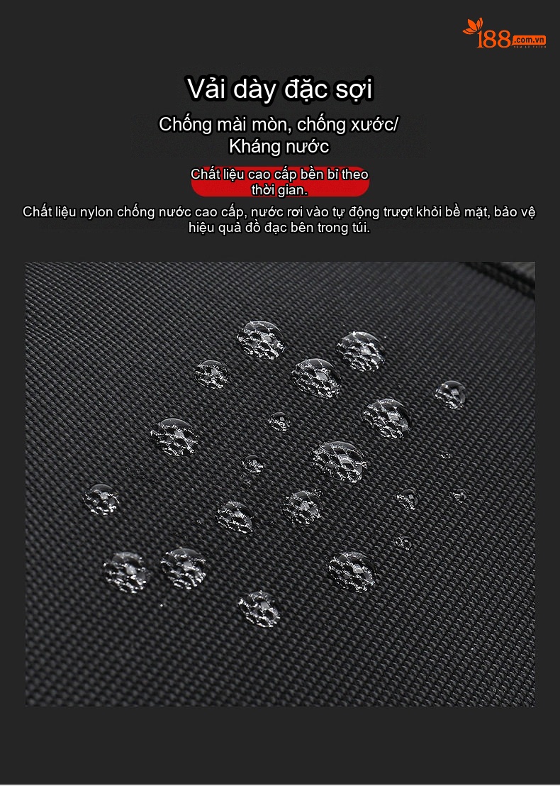 Balo Du Lịch Nam Nữ Chống Thấm Nước Dung Tích Lớn Đựng Laptop Màu Đen, Xanh Dương, Rằn Ri chi tiết 16