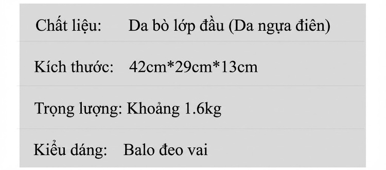 Balo Đựng Laptop Nam Da Bò Thủ Công Vintage Phong Cách Bụi Bặm Màu Nâu chi tiết 2