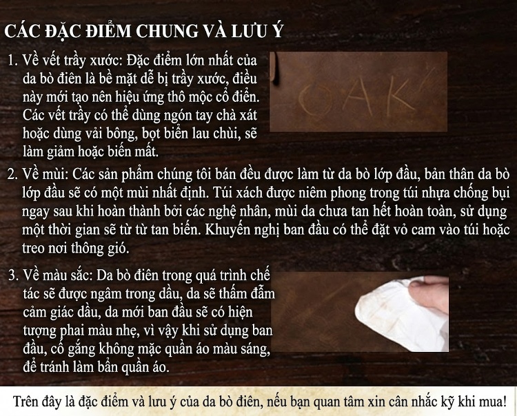 Balo Đựng Laptop Nam Da Bò Thủ Công Vintage Phong Cách Bụi Bặm Màu Nâu chi tiết 34
