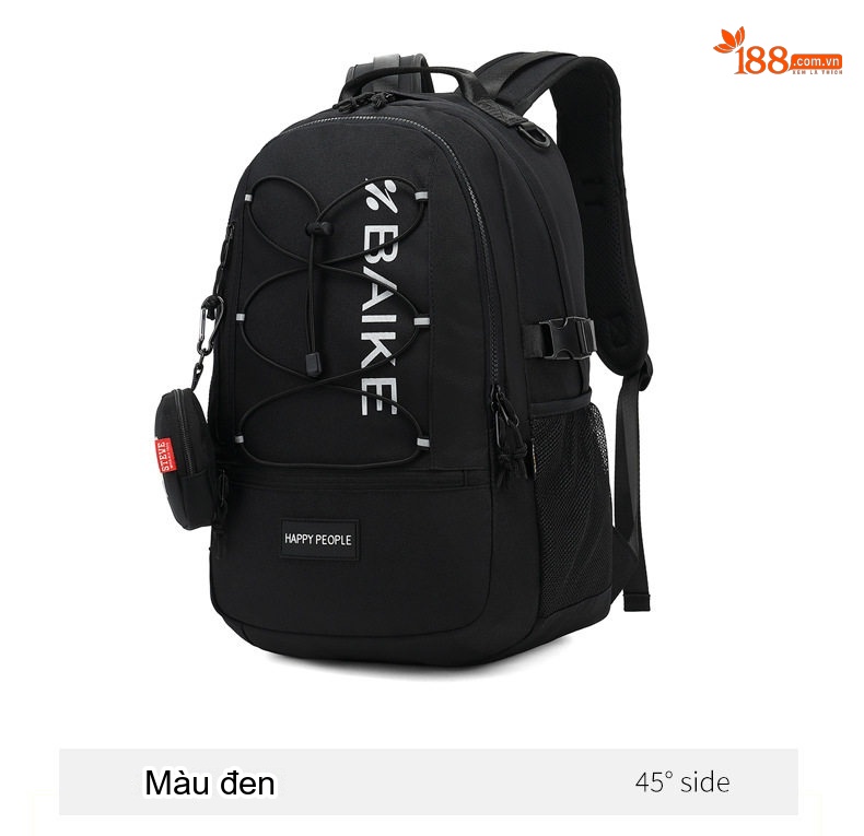 Balo Học Sinh Cấp 2, Cấp 3 Chống Nước Chống Trộm Đa Năng Đi Học, Du Lịch Màu Đen, Khaki chi tiết 21