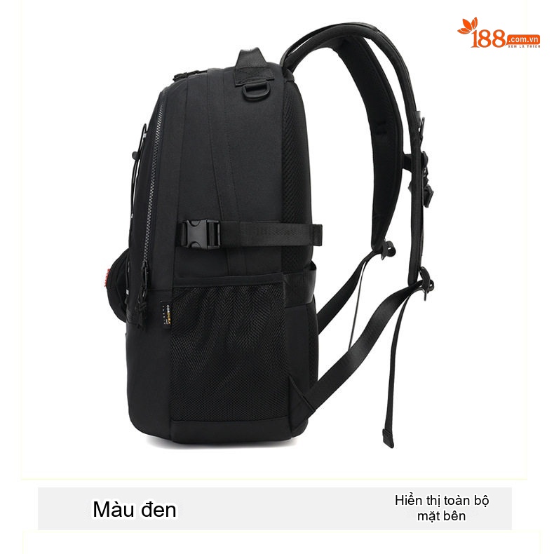 Balo Học Sinh Cấp 2, Cấp 3 Chống Nước Chống Trộm Đa Năng Đi Học, Du Lịch Màu Đen, Khaki chi tiết 22