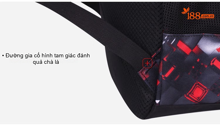 Balo Học Sinh Tiểu Học, Trung Học Cơ Sở Chống Thấm Nước In Hình Quả Bóng Đá Màu Đen, Đỏ chi tiết 20