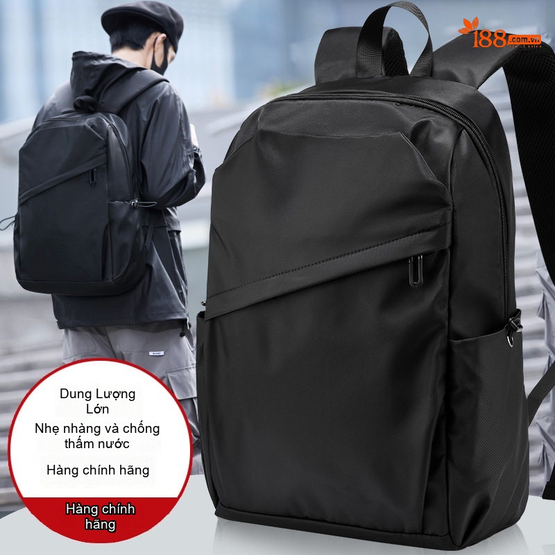 Balo Laptop Nam Nữ Chống Nước Sức Chứa Lớn Đi Học Du Lịch Công Tác Màu Đen