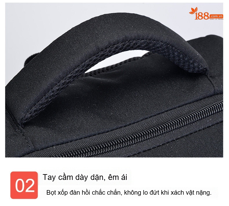 Balo Nam OSOCE Chống Nước Đựng Laptop Công Sở Cao Cấp Dung Tích Lớn Màu Đen chi tiết 13