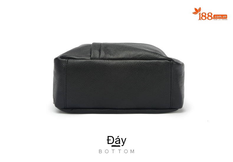 Balo Nữ Da Bò May Đường Chỉ Phong Cách Đường Phố Màu Đen chi tiết 13
