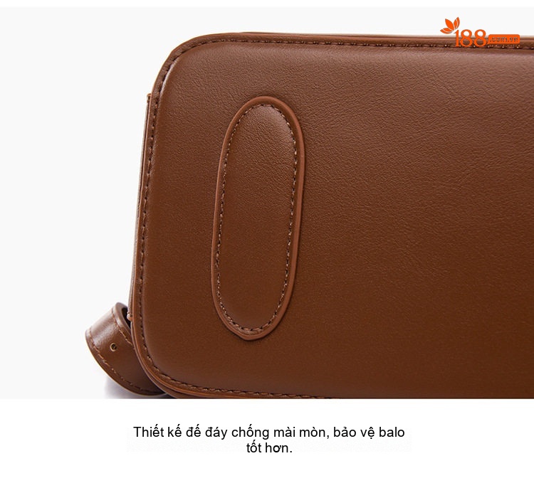 Balo Nữ Da Bóng Thời Trang Đơn Giản Dung Tích Lớn Màu Đen, Nâu chi tiết 9