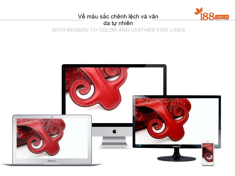 Balo Nữ Da Thật Phong Cách Cổ Điển Màu Đỏ chi tiết 20