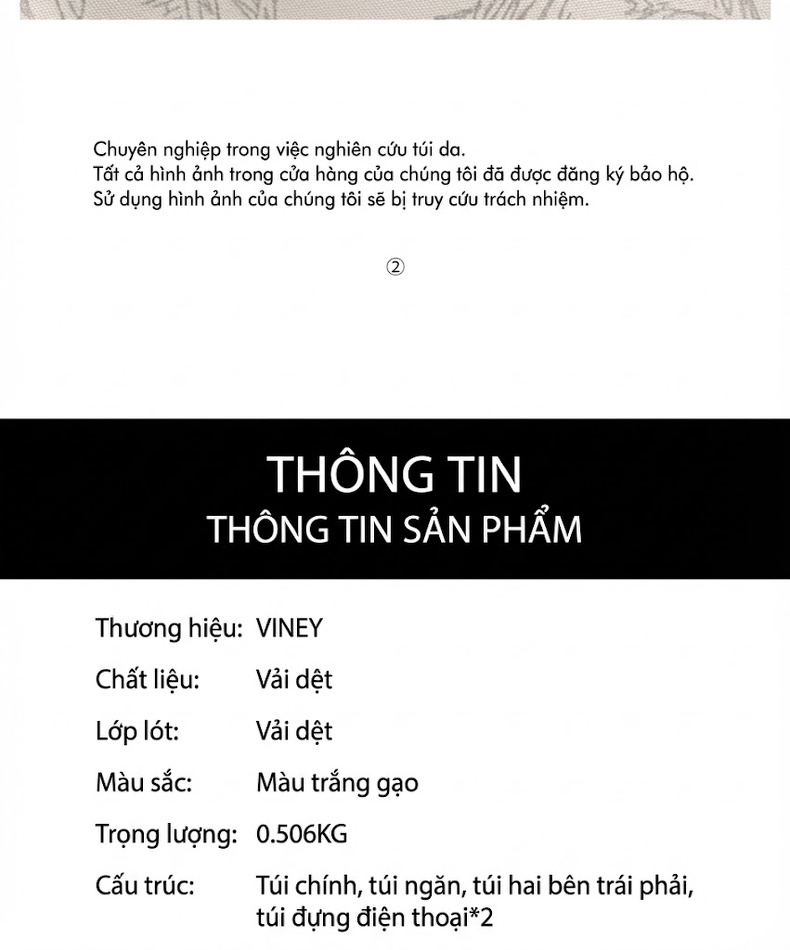 Balo Nữ In Hình Gấu Lớn Vải Dệt Phong Cách Tiểu Học, Trung Học, Đại Học Màu Trắng Kem chi tiết 7