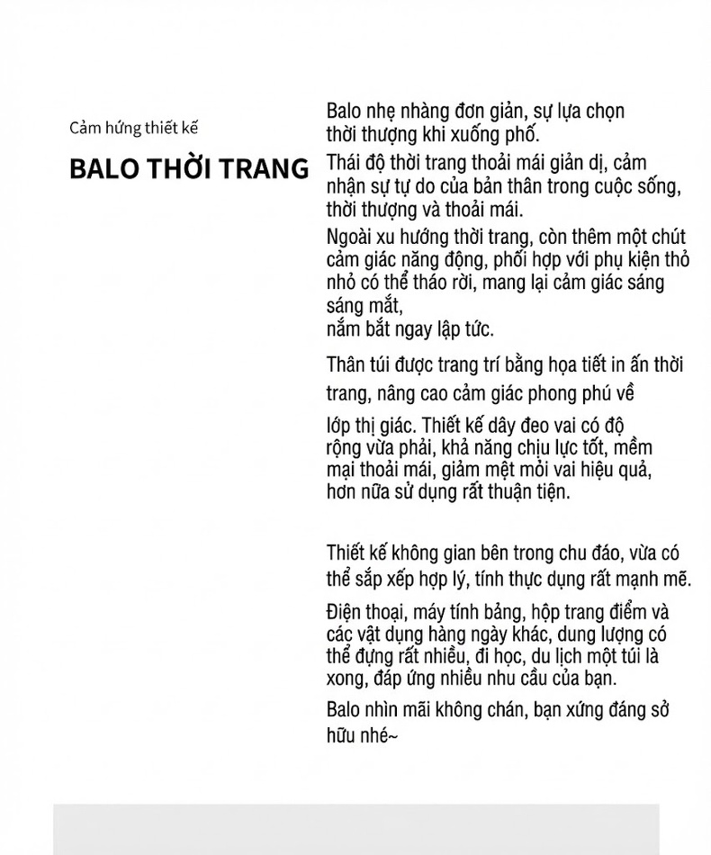 Balo Nữ In Họa Tiết Thời Trang, Dung Tích Lớn, Siêu Nhẹ, Tiện Dụng Màu Nâu chi tiết 1