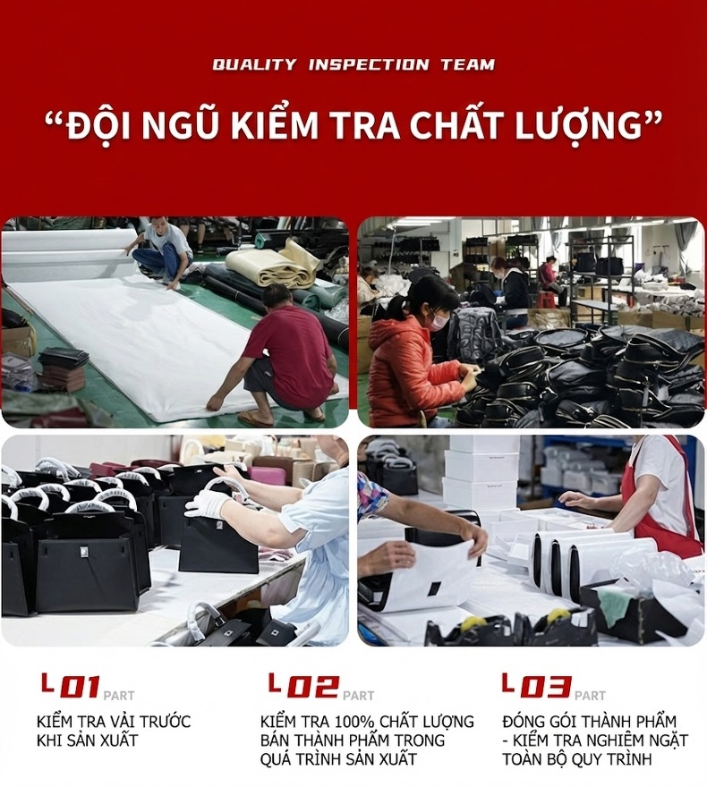 Balo Nữ Thời Trang Da Bóng Công Sở Đựng Laptop Khổ Lớn Màu Đen chi tiết 25