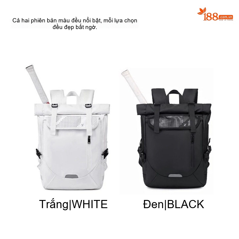 Balo Thể Thao Tập Gym Chống Nước Đa Năng Thiết Kế Thời Trang Cho Nam Nữ Màu Trắng, Đen